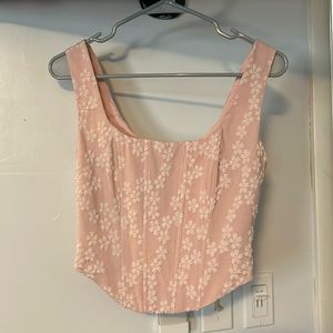 altar’d state pink floral corset top